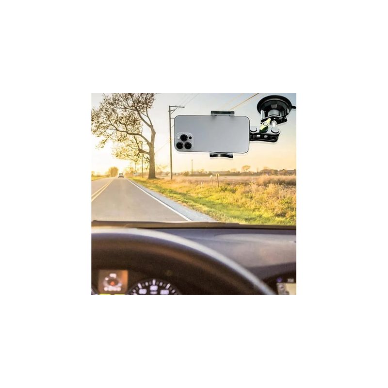 Laptop, Telefoane si Tablete - Telefoane mobile si accesorii - Accesorii Telefoane - Suport si docking telefoane - Suport auto pentru telefon profesional, Negru, Montare pe parbriz sau bord cu ventuza, Reglare 360 grade, Universal - Infinity.ro