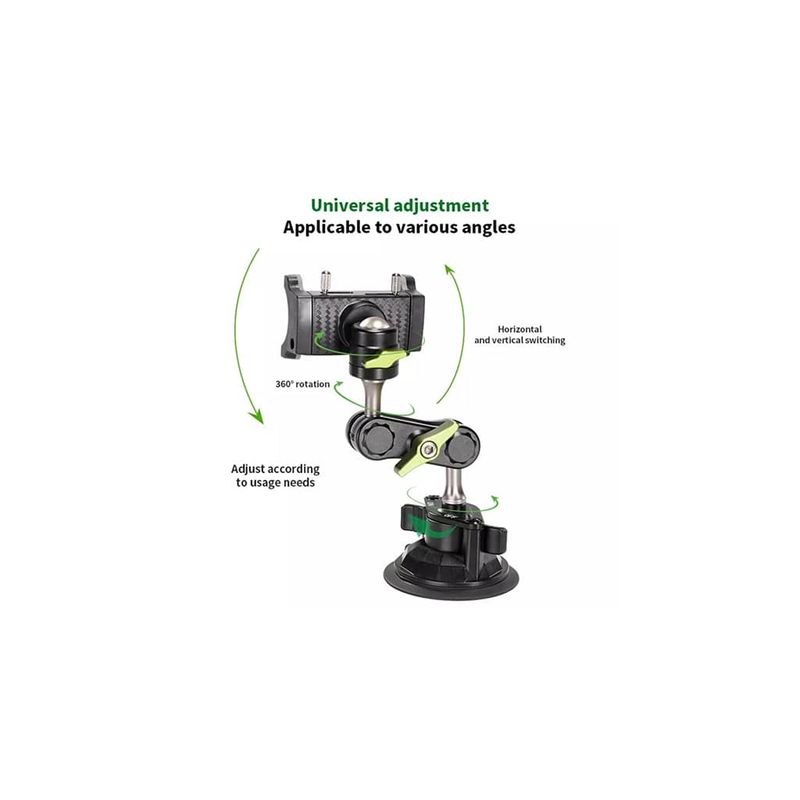 Laptop, Telefoane si Tablete - Telefoane mobile si accesorii - Accesorii Telefoane - Suport si docking telefoane - Suport auto pentru telefon profesional, Negru, Montare pe parbriz sau bord cu ventuza, Reglare 360 grade, Universal - Infinity.ro