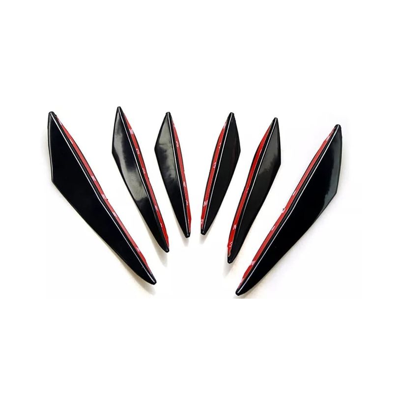 Auto si Moto - Piese auto si accesorii - Piese auto - Tuning - Set 6 Aripioare Ornamente Tuning Auto pentru Bara Fata - Infinity.ro