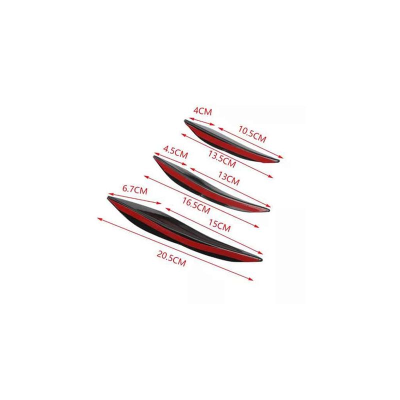 Auto si Moto - Piese auto si accesorii - Piese auto - Tuning - Set 6 Aripioare Ornamente Tuning Auto pentru Bara Fata - Infinity.ro