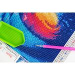 Jucarii, Copii si Bebe - Jucarii si jocuri - Jucarii & jocuri educative - Seturi de artizanat - Set de broderie cu diamante 5D, model Floral, 30x40 cm, accesorii incluse, multicolor - Infinity.ro