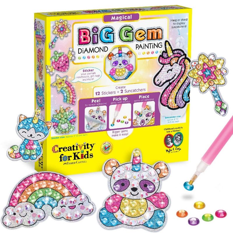 Jucarii, Copii si Bebe - Jucarii si jocuri - Jucarii & jocuri educative - Seturi de artizanat - Set de broderie cu diamante pentru copii, diverse modele, accesorii incluse, multicolor - Infinity.ro