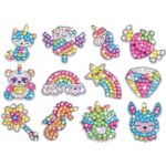 Jucarii, Copii si Bebe - Jucarii si jocuri - Jucarii & jocuri educative - Seturi de artizanat - Set de broderie cu diamante pentru copii, diverse modele, accesorii incluse, multicolor - Infinity.ro