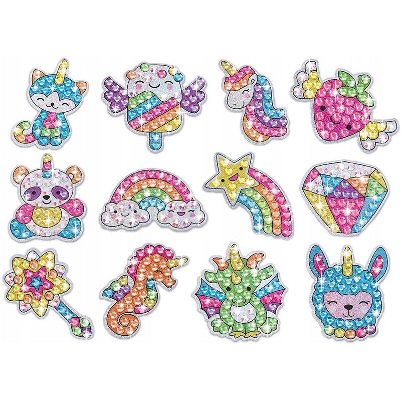 Jucarii, Copii si Bebe - Jucarii si jocuri - Jucarii & jocuri educative - Seturi de artizanat - Set de broderie cu diamante pentru copii, diverse modele, accesorii incluse, multicolor - Infinity.ro