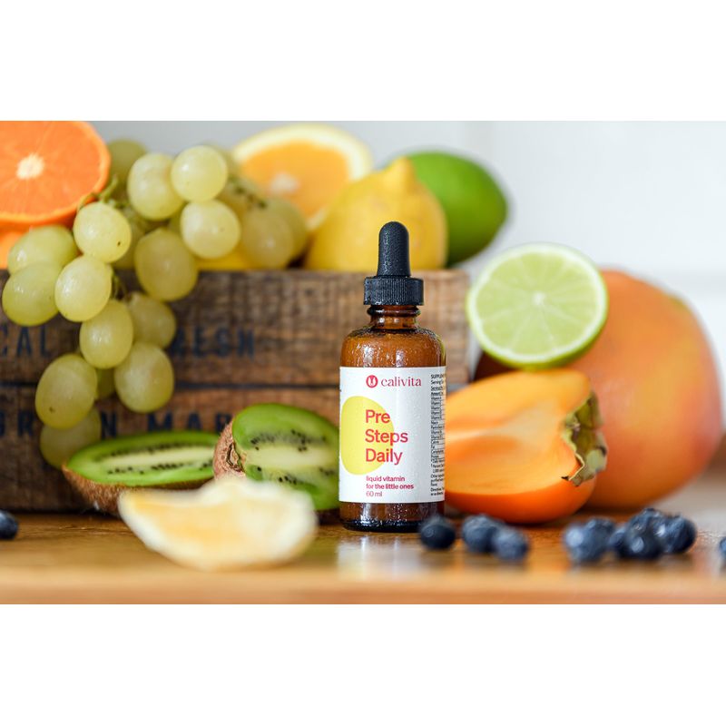 Jucarii, Copii si Bebe - Hrana si alaptare - Vitamine si suplimente nutritive bebelusi - Pre Steps Daily Vitamine Lichide pentru Copii cu Multivitamine pentru Bebeluşi & copii de varsta mica (60 ml) - Calivita - Infinity.ro