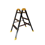 Casa si Gradina - Constructii - Scule de mana si unelte - Scari de lucru - Scara metalica dubla 3 trepte, vopsita, negru - Infinity.ro
