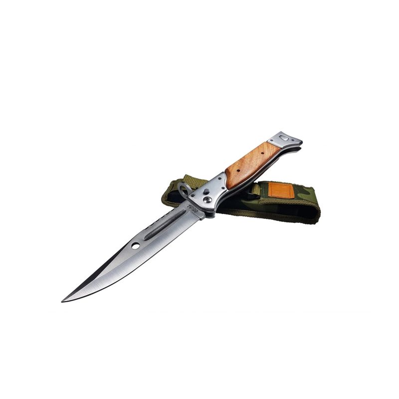 Sport si Outdoor - Camping - Cutite, bricege si accesorii - Accesorii cutite si bricege - Set doua briceaguri de vanatoare, AK-47 Assault, 34 cm,​ teaca inclusa, maro - Infinity.ro