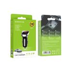 Laptop, Telefoane si Tablete - Telefoane mobile si accesorii - Accesorii Telefoane - Incarcatoare telefoane - Incarcator Auto Dual USB, 12-24V, 5V 2.4 A, Borofone BZ15 LED 12W - Negru - Infinity.ro