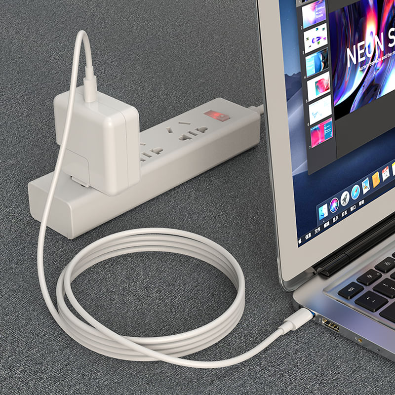 Laptop, Telefoane si Tablete - Telefoane mobile si accesorii - Accesorii Telefoane - Cabluri si adaptoare telefoane - Cablu Date si Incarcare Laptop, Tablet, Smartphone, Putere 100 W, USB Type-C la USB Type-C, Lung 2 m, 5 A, Borofone - Infinity.ro
