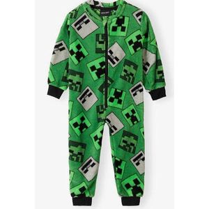 Pijama tip salopeta pentru copii Minecraft 98-104 CM Verde 3-4 ani