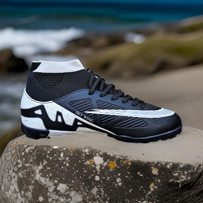 Sport si Outdoor - Echipament Sportiv - Incaltaminte sport - Pantofi sport - Ghete de fotbal copii Sky Wing 9838, cu glezna cusute in varf, pentru teren sintetic culoare negru 36 - Infinity.ro