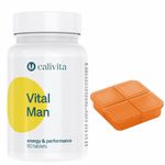 Ingrijire personala si Cosmetice - Sanatate si wellness - Suplimente alimentare - Alte suplimente alimentare - Set supliment alimentar si cutie pilule, sustine functia sexuala si libideoul, Vital Man 60 tablete, CaliVita - Infinity.ro