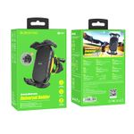 Sport si Outdoor - Ciclism - Accesorii pentru biciclete - Suporturi accesorii biciclete - Suport Telefon Universal, pentru Bicicleta, Motocicleta Scuter si Trotineta (125-175 mm) - Negru / Galben - Infinity.ro