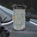 Sport si Outdoor - Ciclism - Accesorii pentru biciclete - Suporturi accesorii biciclete - Suport Telefon Universal, pentru Bicicleta, Motocicleta Scuter si Trotineta (125-175 mm) - Negru / Galben - Infinity.ro