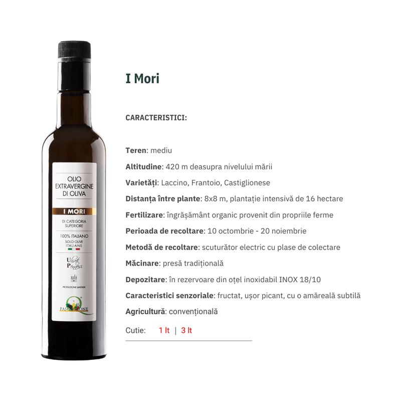 Market - Bacanie - Alimente de baza - Ulei si otet - Ulei de Masline Premium Extravirgin Presat la Rece de Categorie Superioara 1L - Pasqualone - Infinity.ro