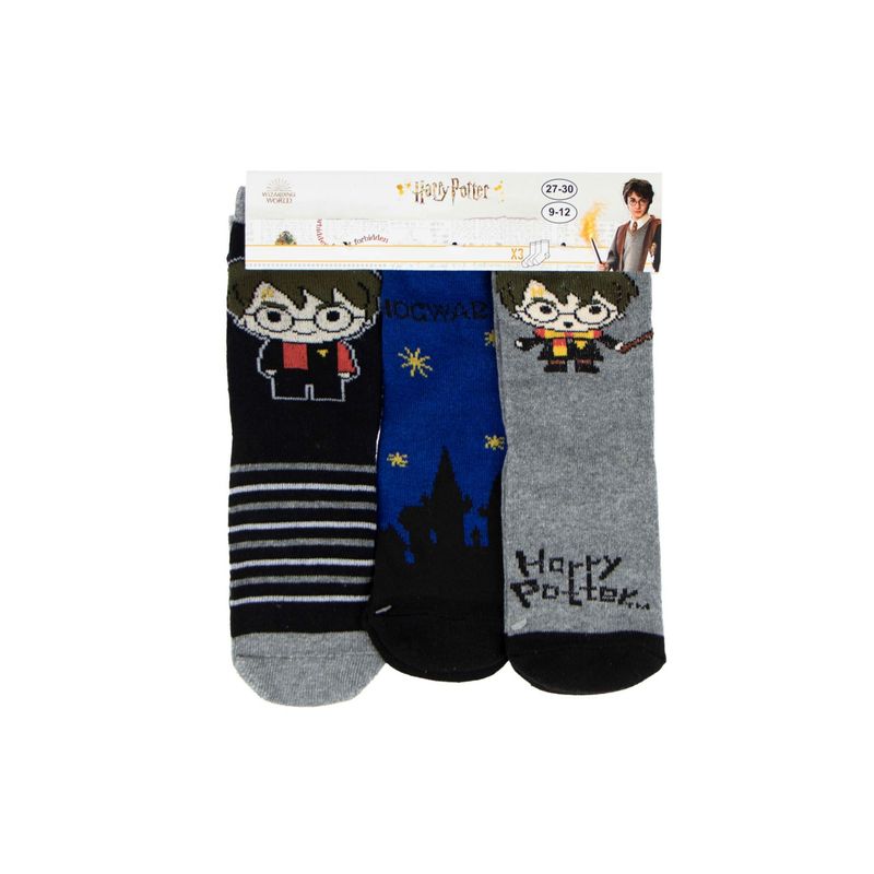 Fashion, accesorii si bijuterii - Copii - Lenjerie si pijamale copii - Sosete si dresuri copii - Set 6 sosete baieti Harry Potter, 23-26 EU, Multicolor - Infinity.ro