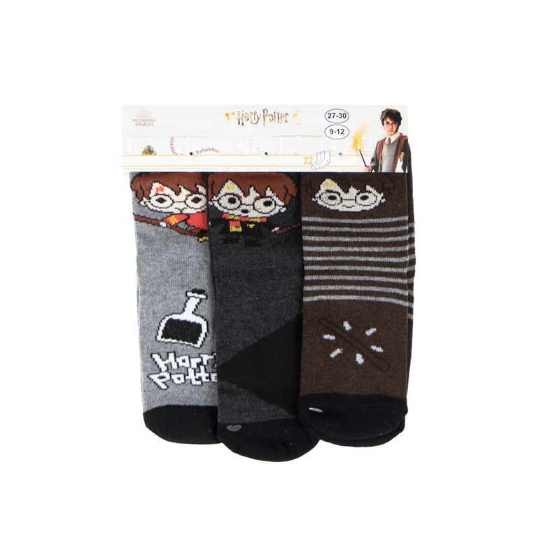 Fashion, accesorii si bijuterii - Copii - Lenjerie si pijamale copii - Sosete si dresuri copii - Set 6 sosete baieti Harry Potter, 23-26 EU, Multicolor - Infinity.ro