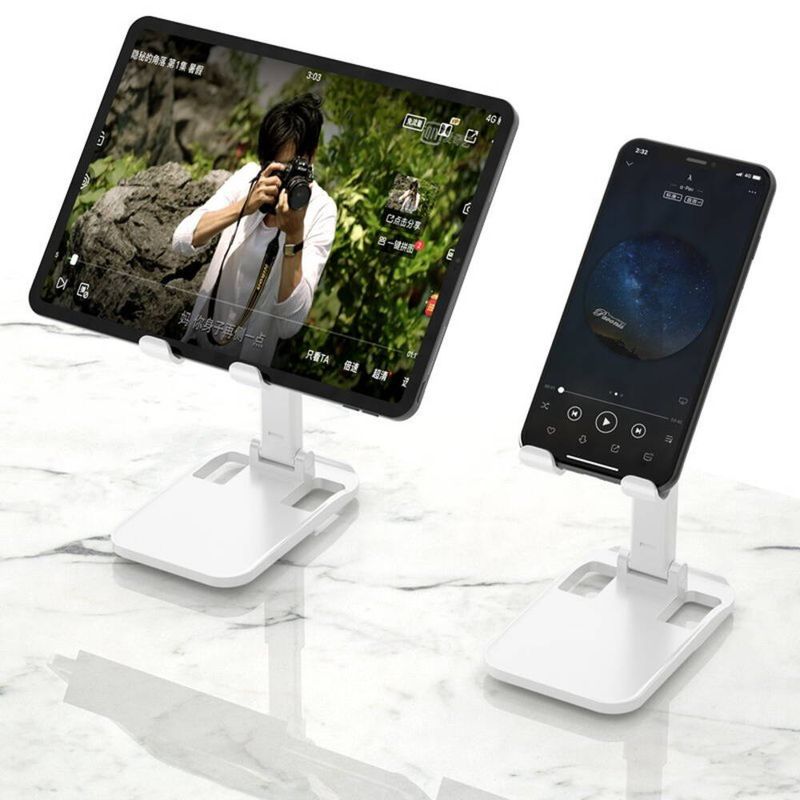 Laptop, Telefoane si Tablete - Telefoane mobile si accesorii - Accesorii Telefoane - Suport si docking telefoane - Suport de Birou, Pliabil, Telescopic si Portabil, pentru Telefon sau Tableta (''4 - ''12 Inch) - Alb - Infinity.ro