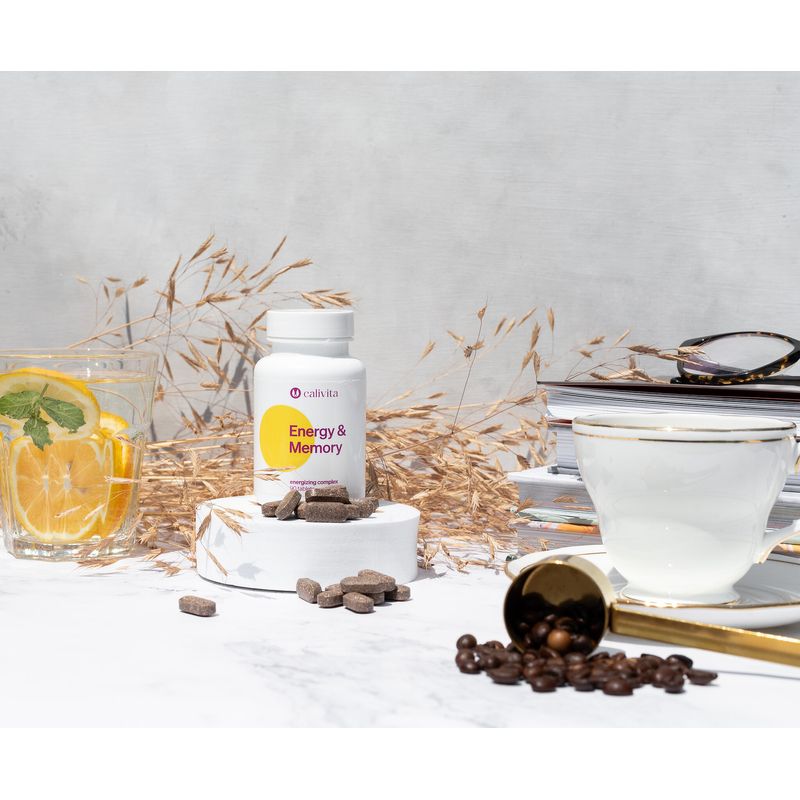 Ingrijire personala si Cosmetice - Sanatate si wellness - Suplimente alimentare - Alte suplimente alimentare - Energy & Memory Energizant Natural cu Cafeina din Guarana Lecitina Vitamine Minerale & Antioxidanti (90 tab.) - Calivita - Infinity.ro