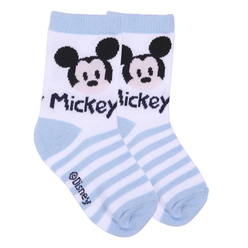 Fashion, accesorii si bijuterii - Copii - Lenjerie si pijamale copii - Sosete si dresuri copii - Set 5 Sosete bebe Mickey Mouse, Multicolor, Marime 19/20 - Infinity.ro