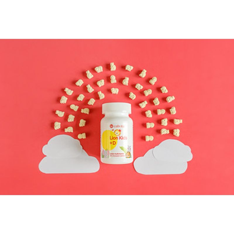 Ingrijire personala si Cosmetice - Sanatate si wellness - Suplimente alimentare - Vitamine si minerale - Vitamina D pentru copii, Lion Kids, 90 Tablete masticabile, CaliVita - Infinity.ro