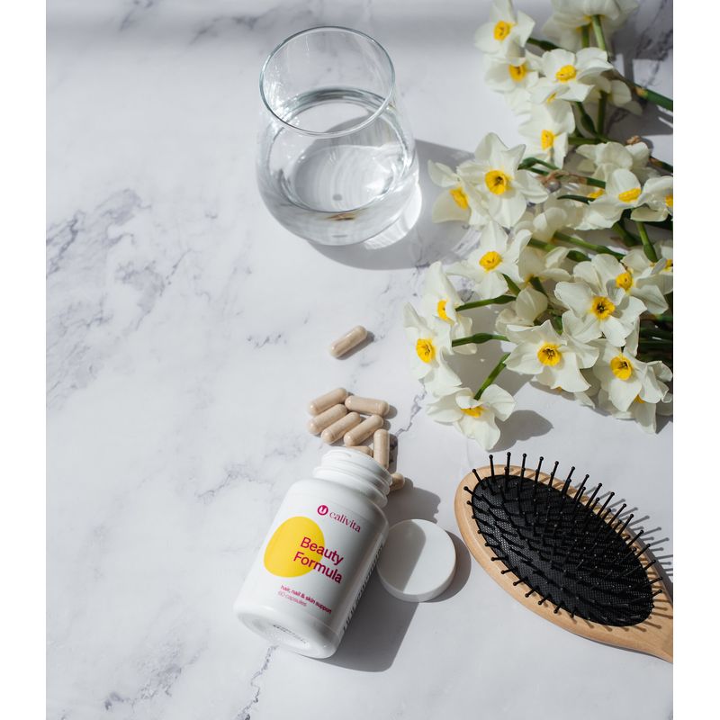 Ingrijire personala si Cosmetice - Sanatate si wellness - Suplimente alimentare - Alte suplimente alimentare - Beauty Formula Supliment pentru Frumusete, Regenereaza şi Fortifica Structura Firului de Par (60 Tablete) - Calivita - Infinity.ro