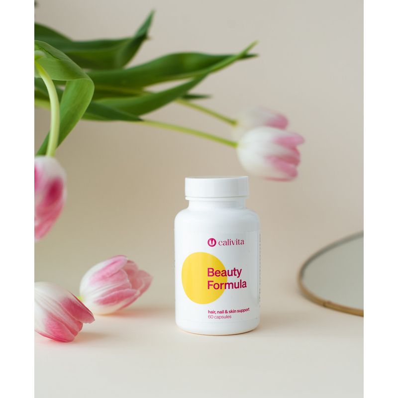 Ingrijire personala si Cosmetice - Sanatate si wellness - Suplimente alimentare - Alte suplimente alimentare - Beauty Formula Supliment pentru Frumusete, Regenereaza şi Fortifica Structura Firului de Par (60 Tablete) - Calivita - Infinity.ro