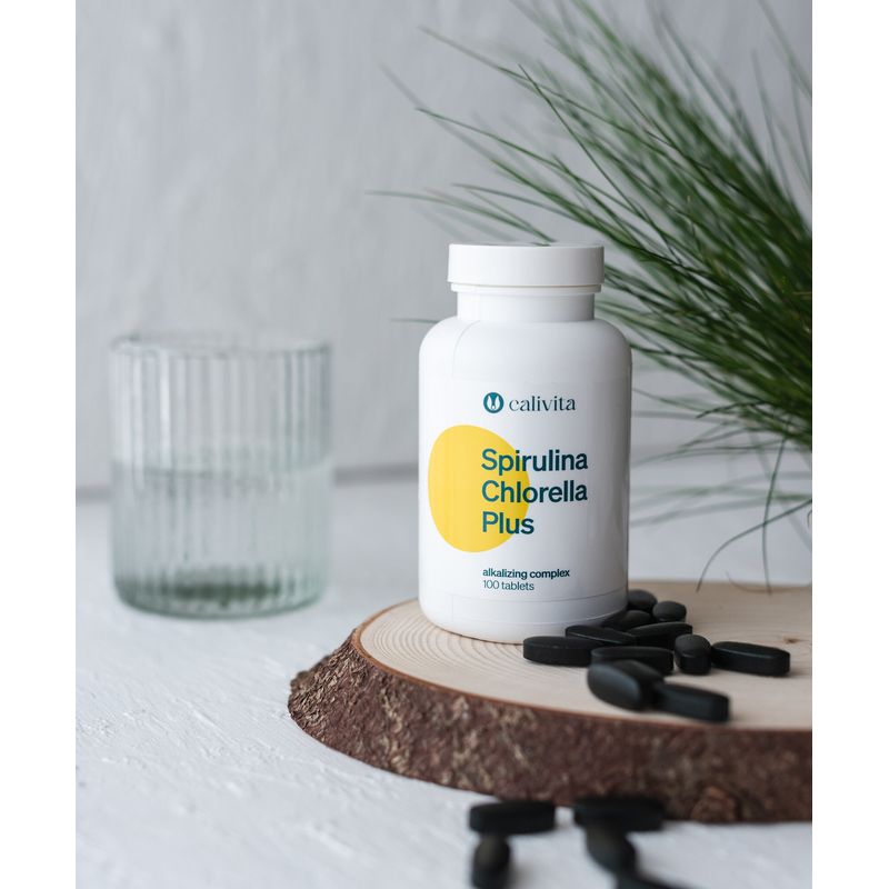 Ingrijire personala si Cosmetice - Sanatate si wellness - Suplimente alimentare - Produse detoxifiere si slabire - Spirulina-Chlorella PLUS Amestec Sinergic de Alge şi Plante cu Efect Detoxifiant (100 tablete) - Calivita - Infinity.ro