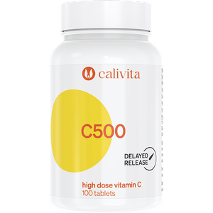 Complex Megadoza de Vitamina C 500 Protectie si Suport Imunitar (100 tablete) - Calivita