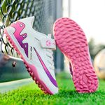 Sport si Outdoor - Echipament Sportiv - Incaltaminte sport - Pantofi sport - Ghete de fotbal pentru copii MBrands, 8.5 pentru teren sintetic, culoare alb 33 - Infinity.ro