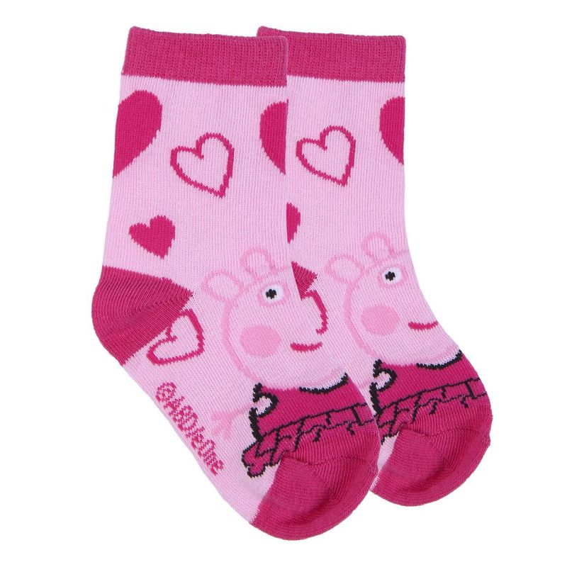 Fashion, accesorii si bijuterii - Copii - Lenjerie si pijamale copii - Sosete si dresuri copii - Set 5 Sosete bebe Peppa Pig, Multicolor, Marime 15/16 - Infinity.ro