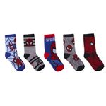 Fashion, accesorii si bijuterii - Copii - Lenjerie si pijamale copii - Sosete si dresuri copii - Set 5 sosete baieti Spiderman,Multicolor, Marime 19/22 Multicolor 19-22 EU - Infinity.ro