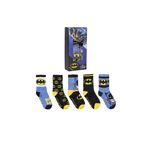 Fashion, accesorii si bijuterii - Copii - Lenjerie si pijamale copii - Sosete si dresuri copii - Set 5 sosete copii Batman 2900001866, Multicolor, 31-34 EU - Infinity.ro