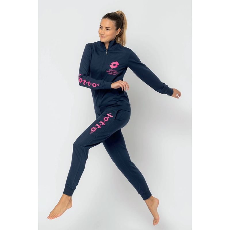 Fashion, accesorii si bijuterii/Femei/Imbracaminte femei/Costume si compleuri femei - Trening dama Lotto LA5011, XL INTL, Negru - Infinity.ro
