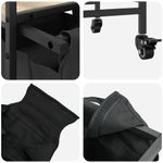 Casa si Gradina - Sanitare - Suporturi si accesorii baie - Accesorii baie - Cos de rufe 2 compartimente cu roti stejar sonoma - Infinity.ro