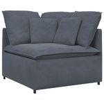 Casa si Gradina - Mobilier - Canapele si coltare - Canapele - Canapea modulara cu perne catifea gri inchis - Infinity.ro