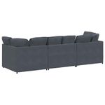Casa si Gradina - Mobilier - Canapele si coltare - Canapele - Canapea modulara cu perne catifea gri inchis - Infinity.ro
