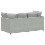 Casa si Gradina - Mobilier - Canapele si coltare - Canapele - Canapea modulara cu perne, gri deschis, catifea - Infinity.ro