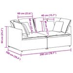 Casa si Gradina - Mobilier - Canapele si coltare - Canapele - Canapea modulara cu perne, gri deschis, catifea - Infinity.ro