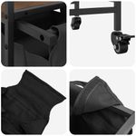 Casa si Gradina - Sanitare - Suporturi si accesorii baie - Accesorii baie - Cos de rufe 3 compartimente cu roti stejar maro - Infinity.ro