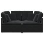 Casa si Gradina - Mobilier - Canapele si coltare - Canapele - Canapea modulara cu perne, negru, catifea - Infinity.ro