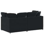 Casa si Gradina - Mobilier - Canapele si coltare - Canapele - Canapea modulara cu perne, negru, catifea - Infinity.ro
