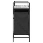 Casa si Gradina - Sanitare - Suporturi si accesorii baie - Accesorii baie - Cos de rufe 2 compartimente cu raft sonoma gri - Infinity.ro