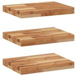 Casa si Gradina - Mobilier - Biblioteci si rafturi - Rafturi - Rafturi suspendate 3 buc. 40x30x4 cm lemn masiv acacia netratat, finisat în ulei - Infinity.ro