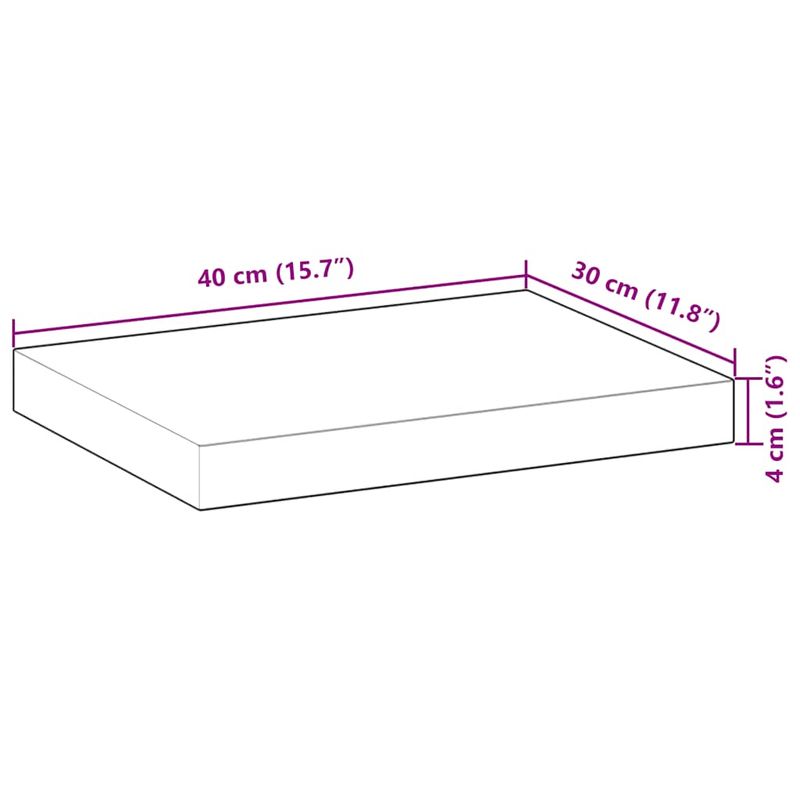 Casa si Gradina - Mobilier - Biblioteci si rafturi - Rafturi - Rafturi suspendate 3 buc. 40x30x4 cm lemn masiv acacia netratat, finisat în ulei - Infinity.ro