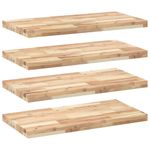 Casa si Gradina - Mobilier - Biblioteci si rafturi - Rafturi - Rafturi suspendate 4 buc. 80x40x4 cm lemn masiv acacia netratat, natural - Infinity.ro