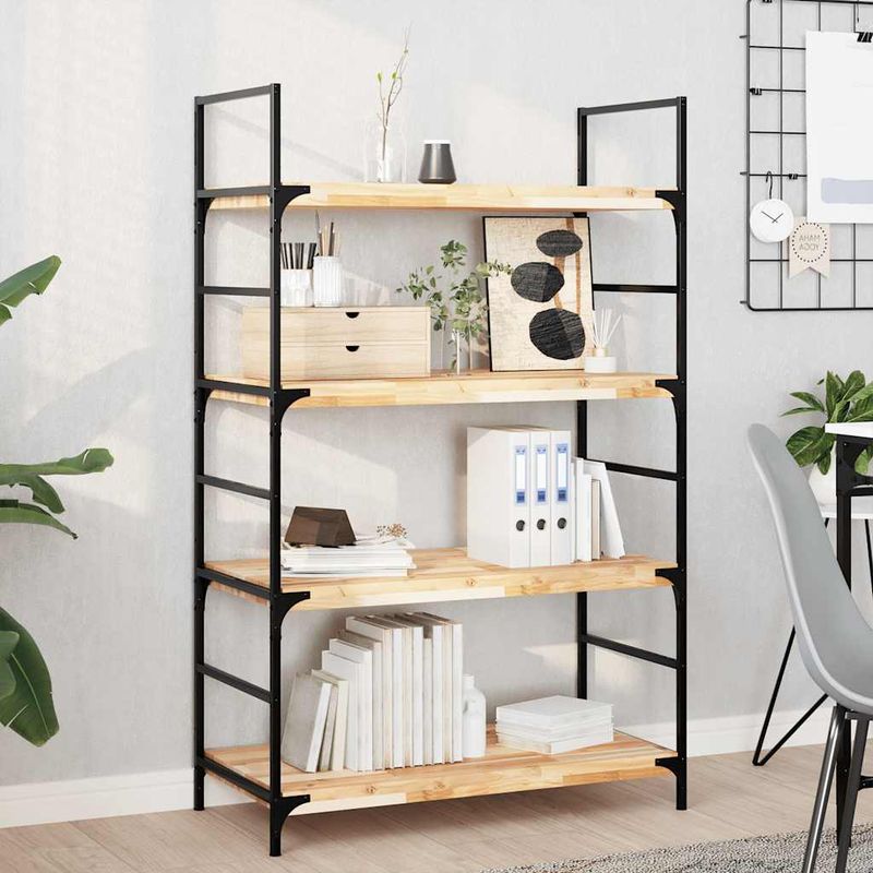 Casa si Gradina - Mobilier - Biblioteci si rafturi - Rafturi - Rafturi suspendate 4 buc. 80x40x4 cm lemn masiv acacia netratat, natural - Infinity.ro