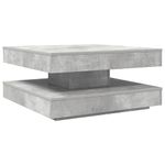 Casa si Gradina - Mobilier - Mese si birouri - Masute de cafea - Masuta cafea rotativa 360 grade, gri beton 70x70x34,5 cm - Infinity.ro