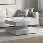 Casa si Gradina - Mobilier - Mese si birouri - Masute de cafea - Masuta cafea rotativa 360 grade, gri beton 70x70x34,5 cm - Infinity.ro