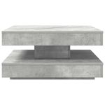 Casa si Gradina - Mobilier - Mese si birouri - Masute de cafea - Masuta cafea rotativa 360 grade, gri beton 70x70x34,5 cm - Infinity.ro